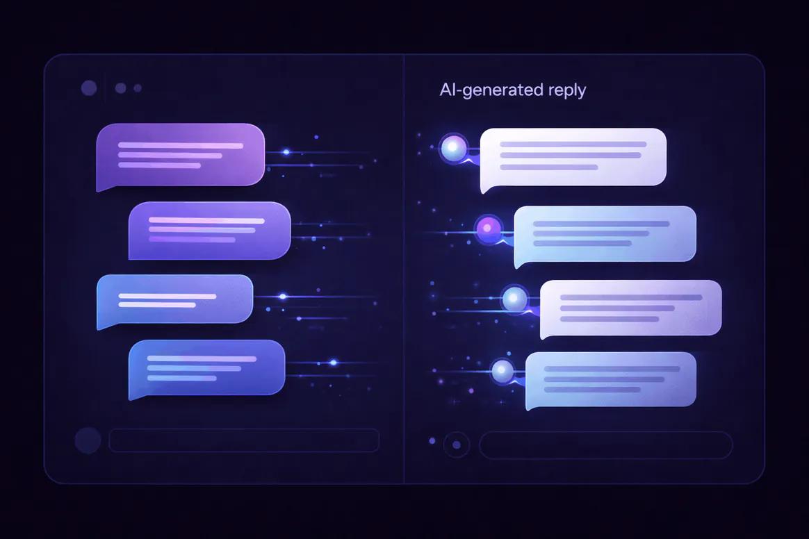 AI-assisted social response prepared for review