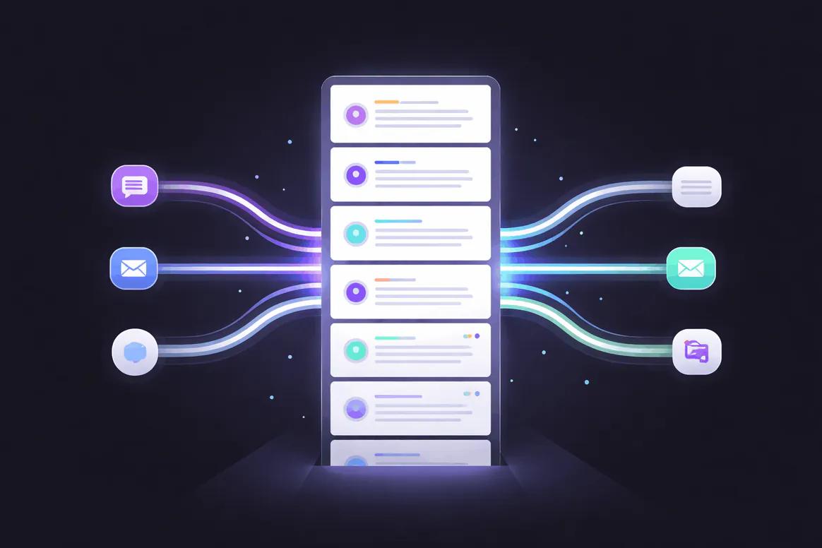 Social interactions organized in one Oolook workspace
