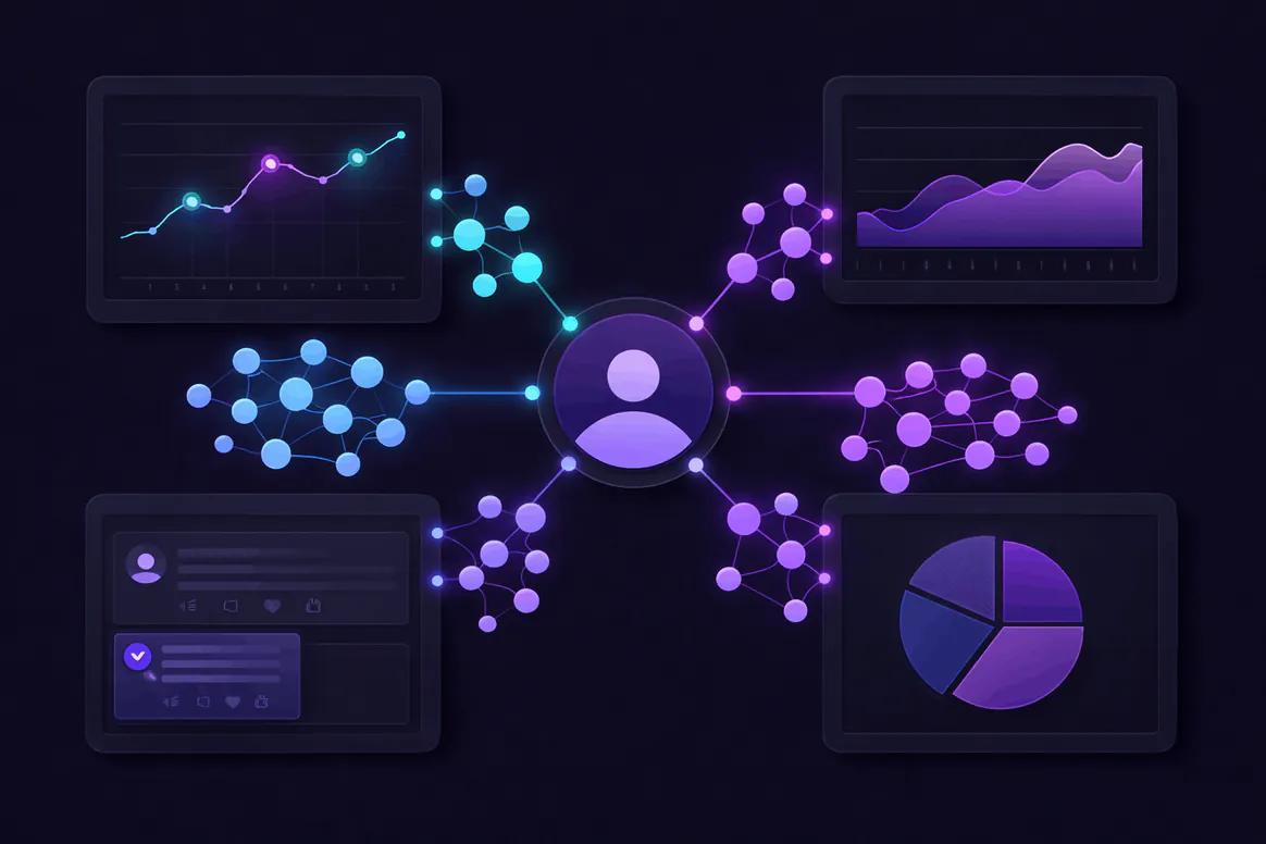 Available social audience information displayed in Oolook