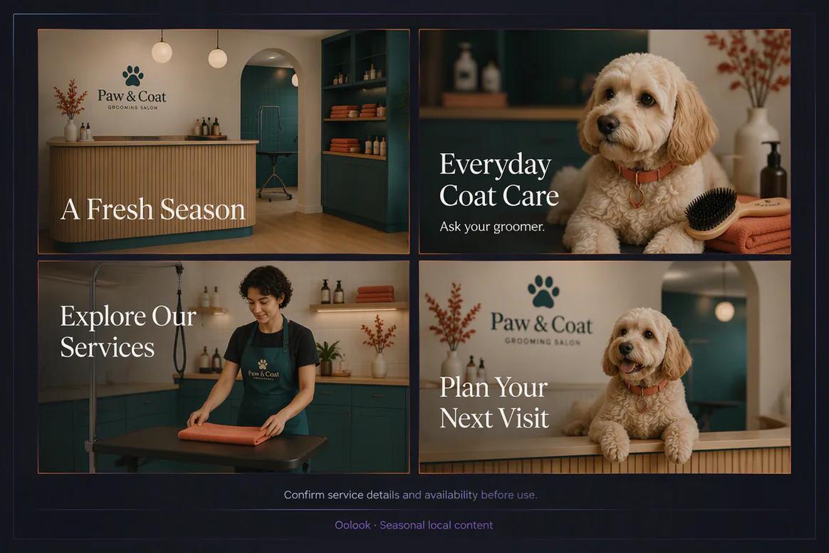 Oolook displaying a seasonal Google Business Profile campaign