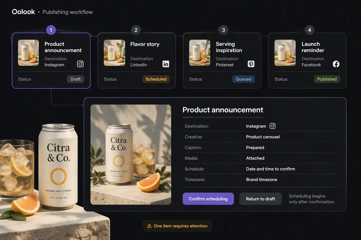 Social campaign publishing status and follow-up workflow
