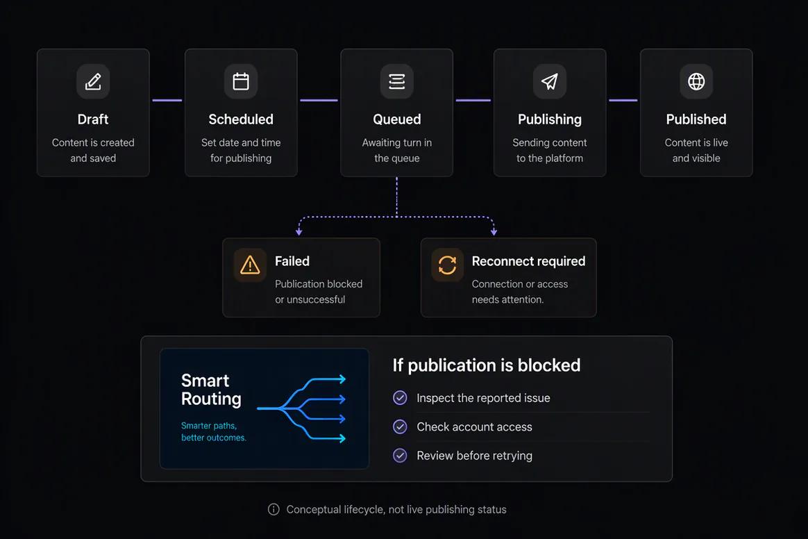 Publishing status and available performance information for X