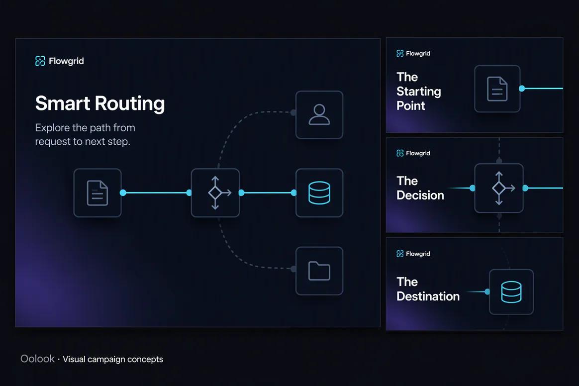 Oolook displaying a visual product campaign for X