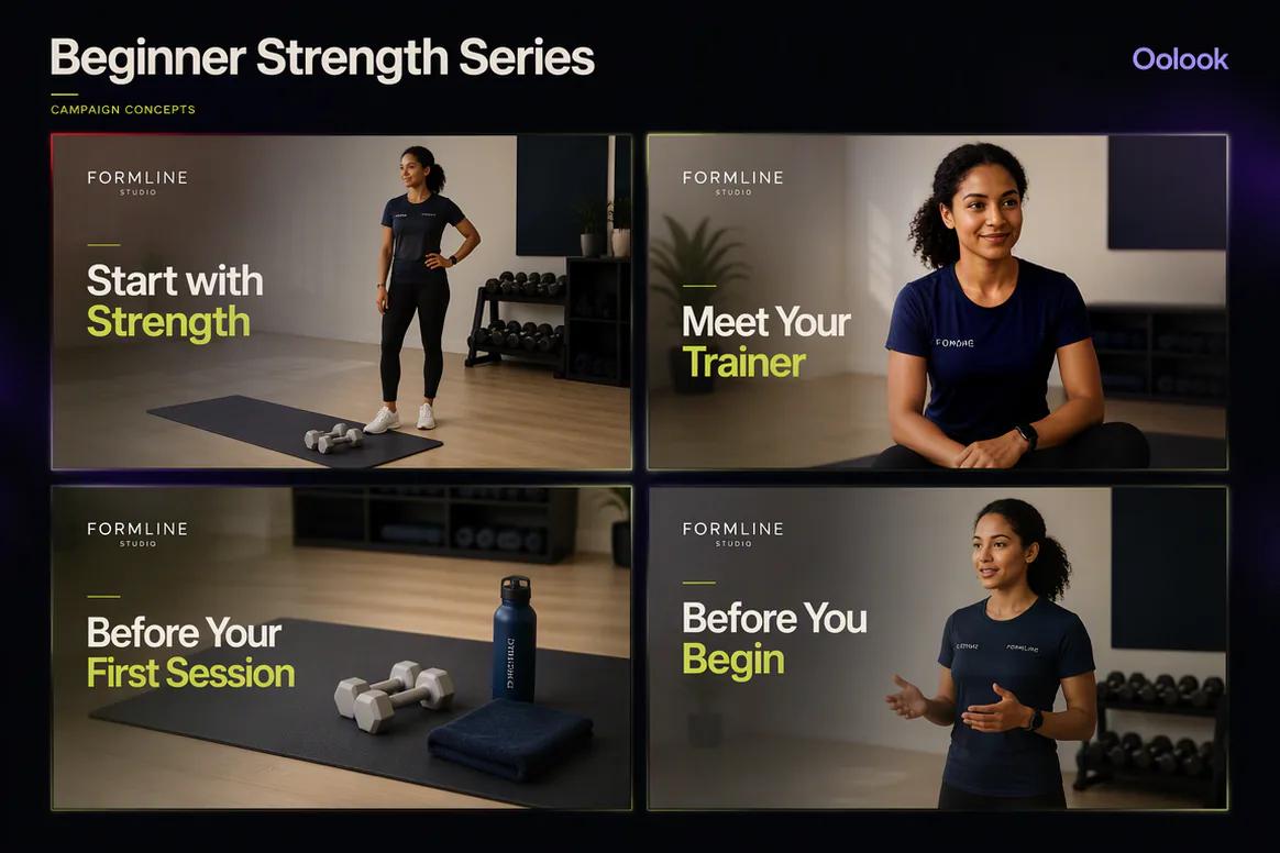 Oolook displaying a coordinated YouTube fitness education series