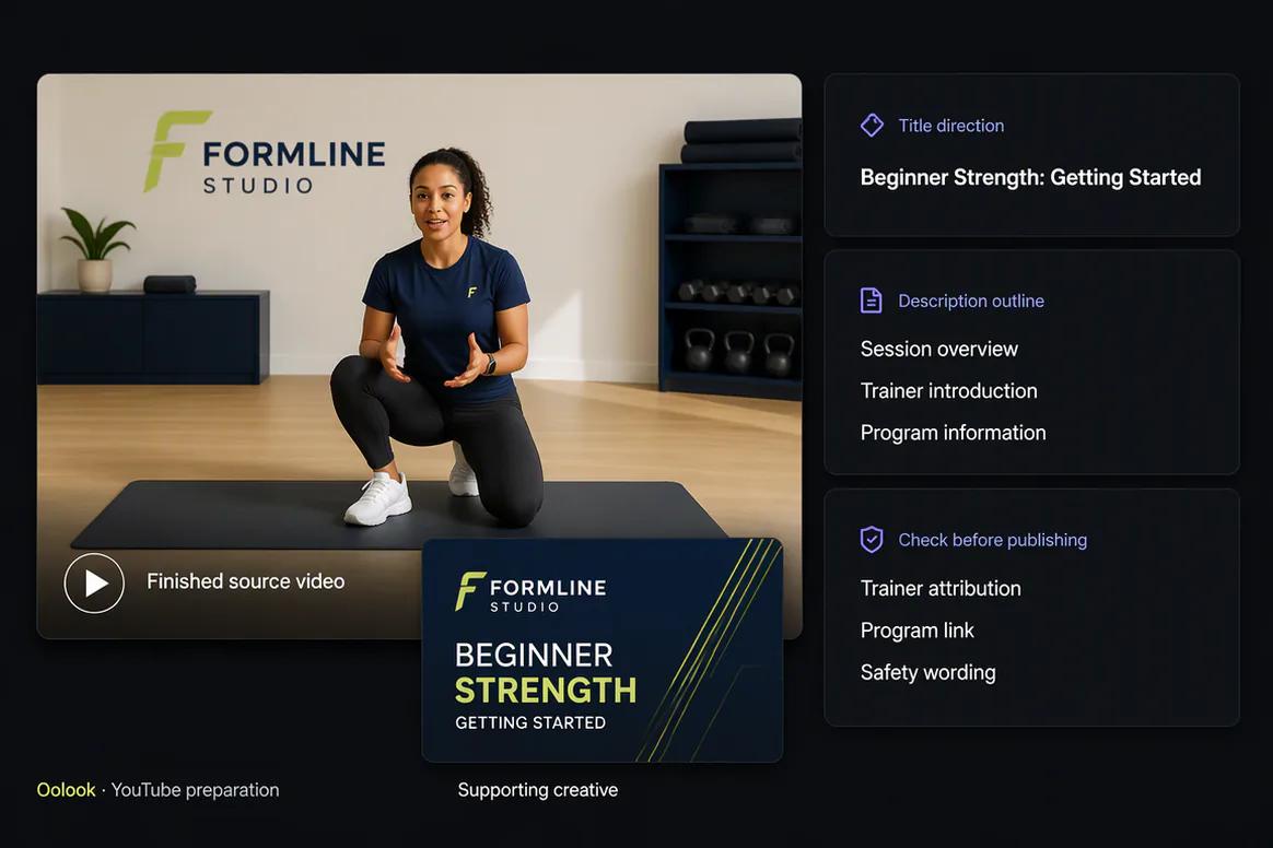 YouTube video assets organized in the Oolook Media Library