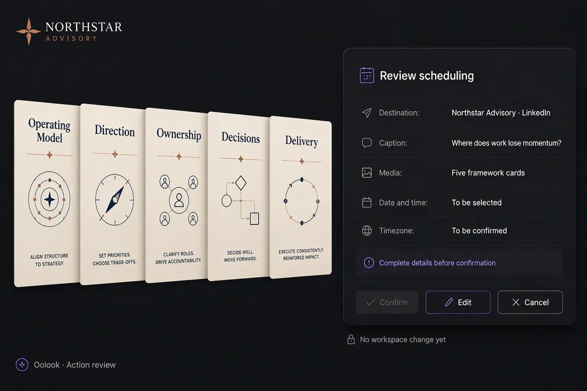 Supported Oolook Copilot action displayed for confirmation