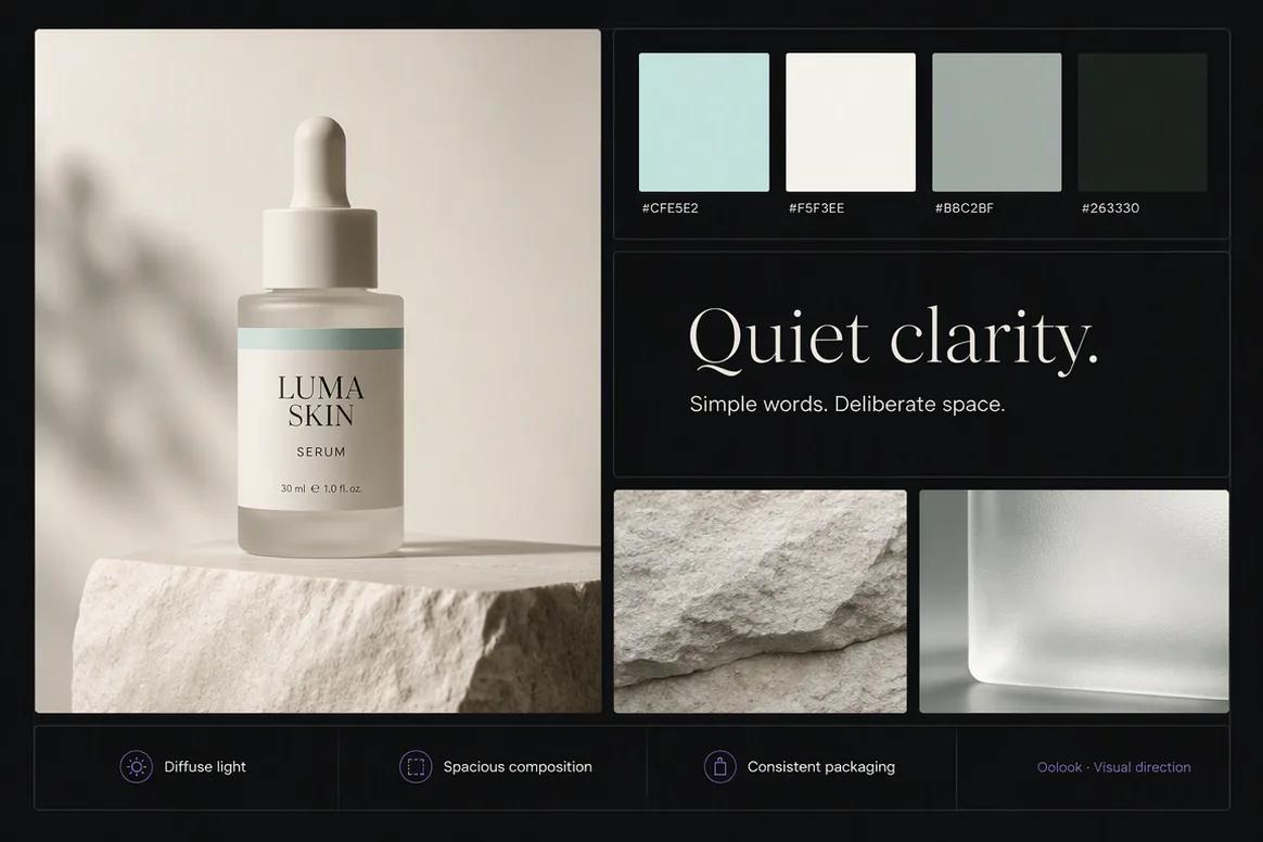 Visual brand direction connected to creative production in Oolook