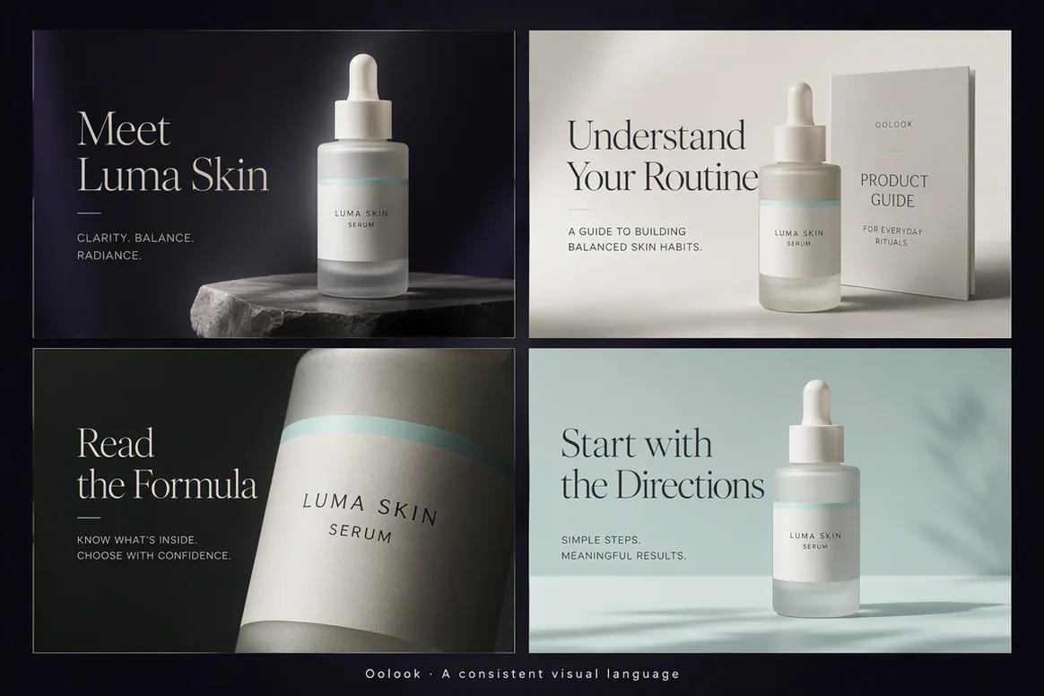 Oolook applying visual Brand Kit guidance to campaign assets