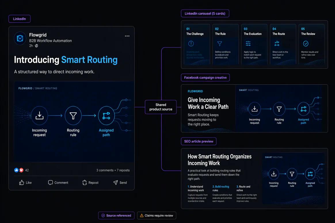 Oolook displaying a connected social and SEO campaign