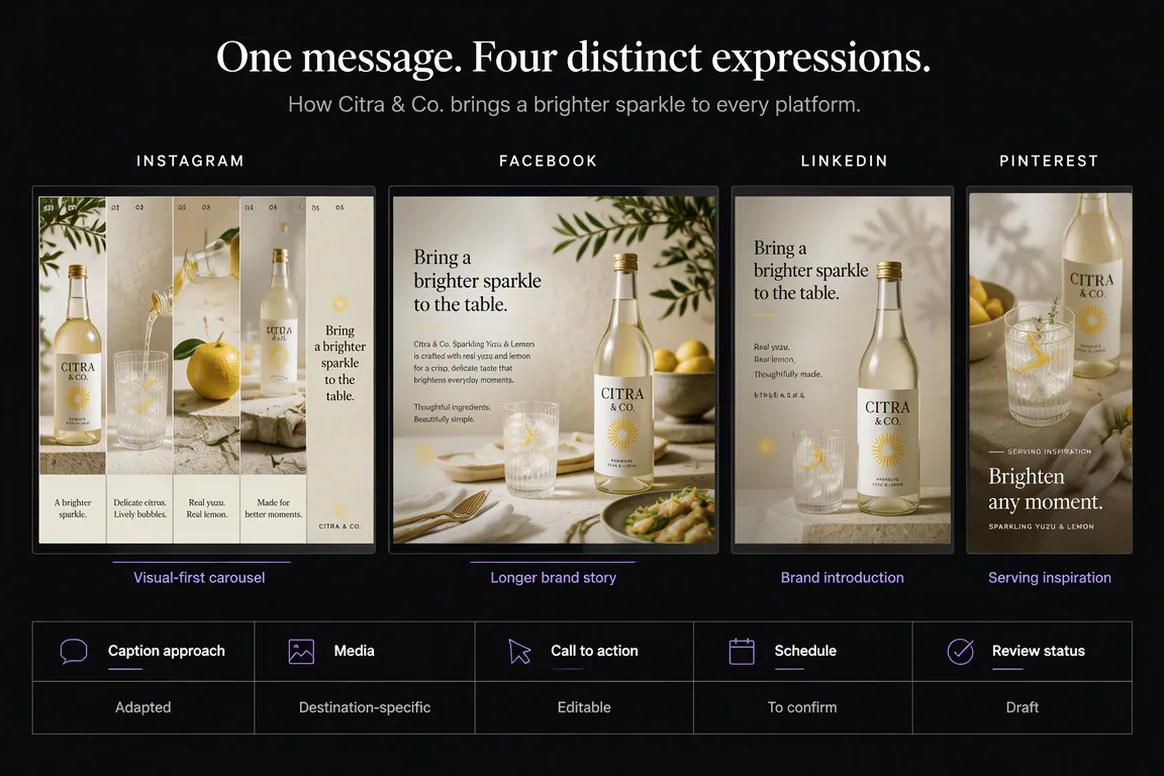 Oolook displaying a cross-platform social campaign