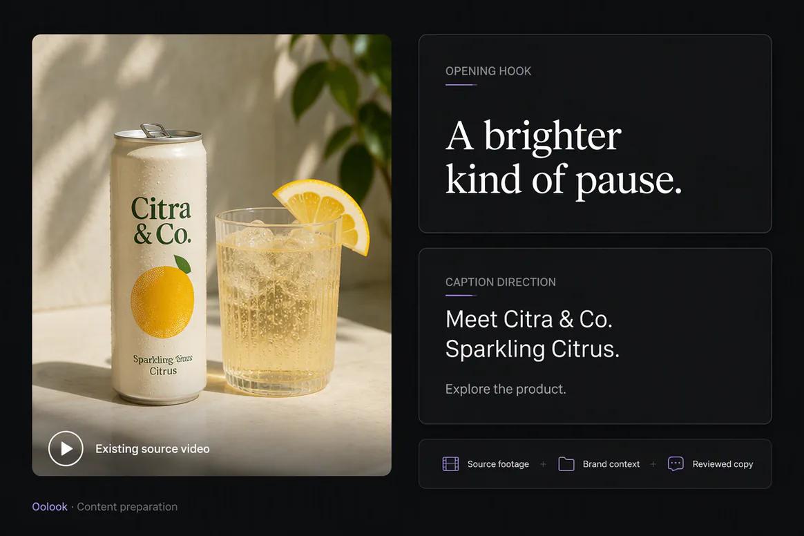 Short-form video asset prepared for TikTok inside Oolook